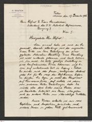 Nachlass Franz Steindachner, Brief von H. Sauter an Franz Steindachner (17.12.1906), Inv.Nr. 438.01, Seite 1